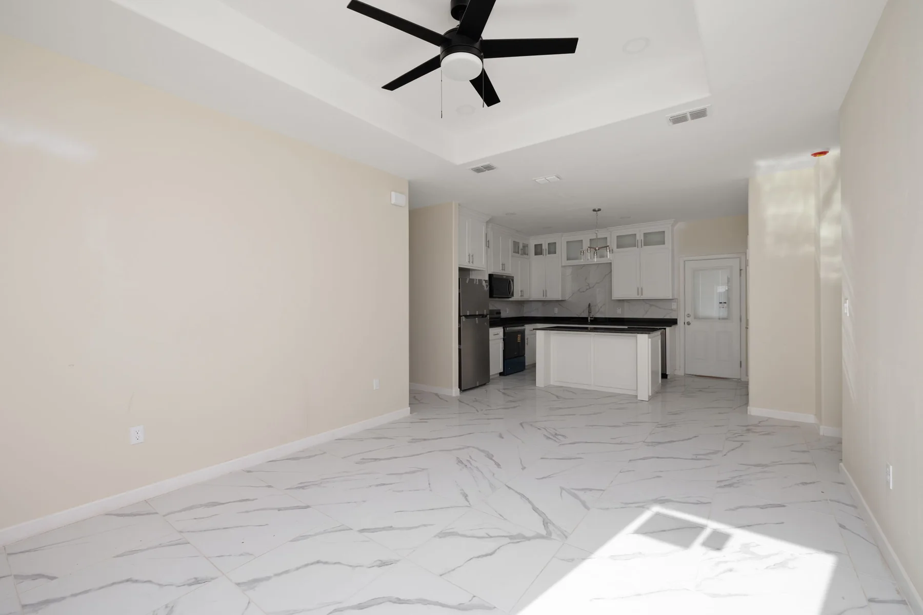 Living and kitchen